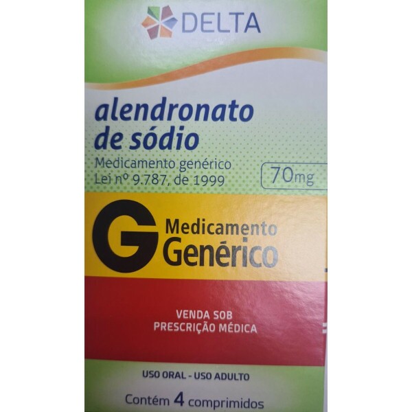 Alendronato de Sódio 70mg - 4 Comprimidos